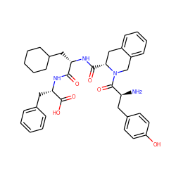 N[C@@H](Cc1ccc(O)cc1)C(=O)N1Cc2ccccc2C[C@H]1C(=O)N[C@@H](CC1CCCCC1)C(=O)N[C@@H](Cc1ccccc1)C(=O)O ZINC000003945998