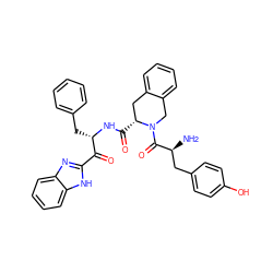 N[C@@H](Cc1ccc(O)cc1)C(=O)N1Cc2ccccc2C[C@H]1C(=O)N[C@@H](Cc1ccccc1)C(=O)c1nc2ccccc2[nH]1 ZINC000070631604