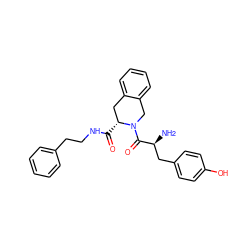 N[C@@H](Cc1ccc(O)cc1)C(=O)N1Cc2ccccc2C[C@H]1C(=O)NCCc1ccccc1 ZINC000013583509