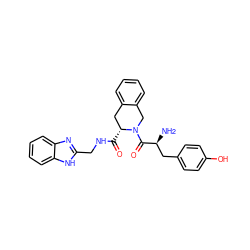 N[C@@H](Cc1ccc(O)cc1)C(=O)N1Cc2ccccc2C[C@H]1C(=O)NCc1nc2ccccc2[nH]1 ZINC000058541284