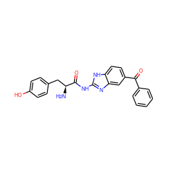 N[C@@H](Cc1ccc(O)cc1)C(=O)Nc1nc2cc(C(=O)c3ccccc3)ccc2[nH]1 ZINC000084688706