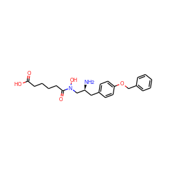 N[C@@H](Cc1ccc(OCc2ccccc2)cc1)CN(O)C(=O)CCCCC(=O)O ZINC000016052617