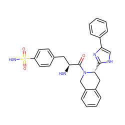 N[C@@H](Cc1ccc(S(N)(=O)=O)cc1)C(=O)N1Cc2ccccc2C[C@H]1c1nc(-c2ccccc2)c[nH]1 ZINC000036216156