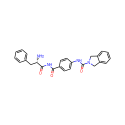 N[C@@H](Cc1ccccc1)C(=O)NC(=O)c1ccc(NC(=O)N2Cc3ccccc3C2)cc1 ZINC001772580199