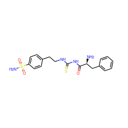 N[C@@H](Cc1ccccc1)C(=O)NC(=S)NCCc1ccc(S(N)(=O)=O)cc1 ZINC000028340169