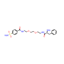 N[C@@H](Cc1ccccc1)C(=O)NCCOCCOCCNC(=O)c1ccc(S(N)(=O)=O)cc1 ZINC000053293458