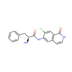N[C@@H](Cc1ccccc1)C(=O)Nc1cc2cc[nH]c(=O)c2cc1Cl ZINC000049089489