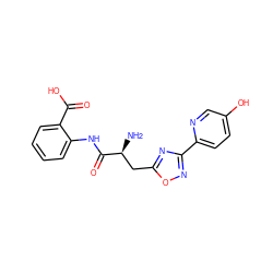 N[C@@H](Cc1nc(-c2ccc(O)cn2)no1)C(=O)Nc1ccccc1C(=O)O ZINC000071333731