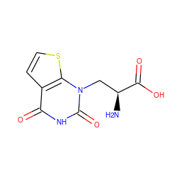 N[C@@H](Cn1c(=O)[nH]c(=O)c2ccsc21)C(=O)O ZINC000072105486