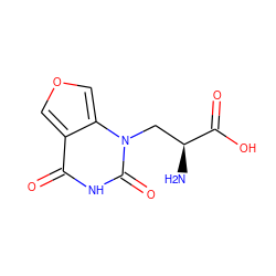 N[C@@H](Cn1c(=O)[nH]c(=O)c2cocc21)C(=O)O ZINC000040430121