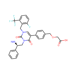 N[C@@H](Cn1c(=O)c(-c2ccc(COCC(=O)O)cc2)cn(Cc2c(F)cccc2C(F)(F)F)c1=O)c1ccccc1 ZINC000049889005