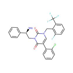 N[C@@H](Cn1c(=O)c(-c2ccccc2Cl)cn(Cc2c(F)cccc2C(F)(F)F)c1=O)c1ccccc1 ZINC000028471748