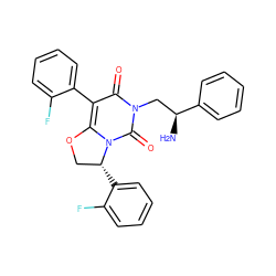 N[C@@H](Cn1c(=O)c(-c2ccccc2F)c2n(c1=O)[C@H](c1ccccc1F)CO2)c1ccccc1 ZINC000028128421