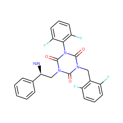 N[C@@H](Cn1c(=O)n(Cc2c(F)cccc2F)c(=O)n(-c2c(F)cccc2F)c1=O)c1ccccc1 ZINC000028333538