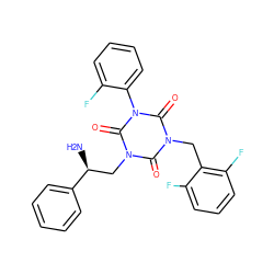 N[C@@H](Cn1c(=O)n(Cc2c(F)cccc2F)c(=O)n(-c2ccccc2F)c1=O)c1ccccc1 ZINC000028342423