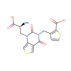 N[C@@H](Cn1c(=O)n(Cc2ccsc2C(=O)O)c(=O)c2cscc21)C(=O)O ZINC000066166242