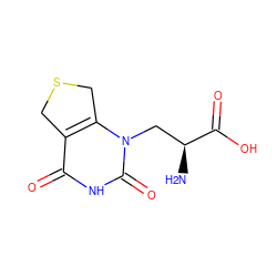 N[C@@H](Cn1c2c(c(=O)[nH]c1=O)CSC2)C(=O)O ZINC000040423756