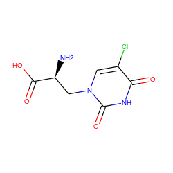 N[C@@H](Cn1cc(Cl)c(=O)[nH]c1=O)C(=O)O ZINC000013766121