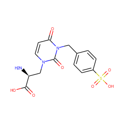 N[C@@H](Cn1ccc(=O)n(Cc2ccc(S(=O)(=O)O)cc2)c1=O)C(=O)O ZINC000013686103