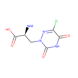 N[C@@H](Cn1nc(Cl)c(=O)[nH]c1=O)C(=O)O ZINC000013766126