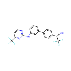 N[C@@H](c1ccc(-c2cccc(Nc3nccc(C(F)(F)F)n3)c2)cc1)C(F)(F)F ZINC001772645376