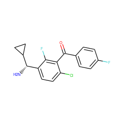 N[C@@H](c1ccc(Cl)c(C(=O)c2ccc(F)cc2)c1F)C1CC1 ZINC001772643484