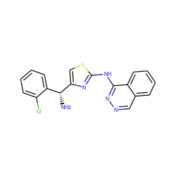 N[C@@H](c1csc(Nc2nncc3ccccc23)n1)c1ccccc1Cl ZINC000061929035