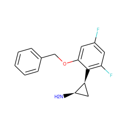 N[C@@H]1C[C@@H]1c1c(F)cc(F)cc1OCc1ccccc1 ZINC000299834919