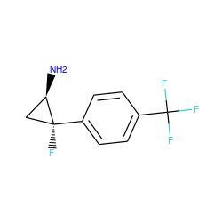 N[C@@H]1C[C@]1(F)c1ccc(C(F)(F)F)cc1 ZINC000040834239