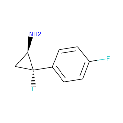 N[C@@H]1C[C@]1(F)c1ccc(F)cc1 ZINC000013584961