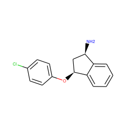 N[C@@H]1C[C@H](Oc2ccc(Cl)cc2)c2ccccc21 ZINC000040421773