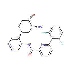 N[C@@H]1C[C@H](c2ccncc2NC(=O)c2cccc(-c3c(F)cccc3F)n2)CC[C@@H]1O ZINC000139632576