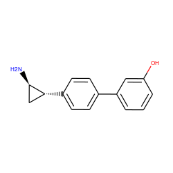 N[C@@H]1C[C@H]1c1ccc(-c2cccc(O)c2)cc1 ZINC000103229022