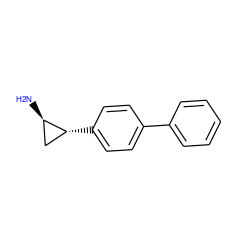 N[C@@H]1C[C@H]1c1ccc(-c2ccccc2)cc1 ZINC000037381509