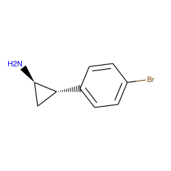 N[C@@H]1C[C@H]1c1ccc(Br)cc1 ZINC000029046297