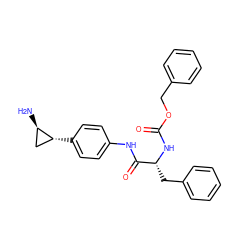 N[C@@H]1C[C@H]1c1ccc(NC(=O)[C@@H](Cc2ccccc2)NC(=O)OCc2ccccc2)cc1 ZINC000072317586