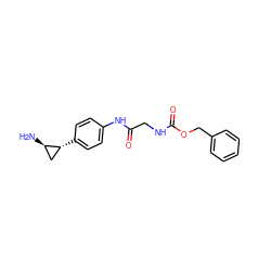 N[C@@H]1C[C@H]1c1ccc(NC(=O)CNC(=O)OCc2ccccc2)cc1 ZINC000653765508