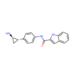 N[C@@H]1C[C@H]1c1ccc(NC(=O)c2cc3ccccc3[nH]2)cc1 ZINC000653757874