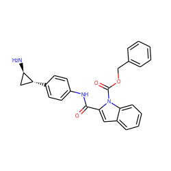 N[C@@H]1C[C@H]1c1ccc(NC(=O)c2cc3ccccc3n2C(=O)OCc2ccccc2)cc1 ZINC000653758349