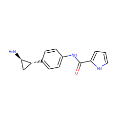 N[C@@H]1C[C@H]1c1ccc(NC(=O)c2ccc[nH]2)cc1 ZINC000653754054