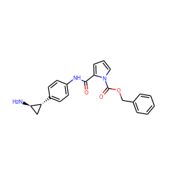 N[C@@H]1C[C@H]1c1ccc(NC(=O)c2cccn2C(=O)OCc2ccccc2)cc1 ZINC000653757916