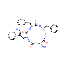 N[C@@H]1CC(=O)N[C@@H](Cc2c[nH]c3ccccc23)C(=O)N[C@@H](Cc2ccccc2)C(=O)N[C@H](Cc2ccccc2)CNC1=O ZINC000028638453