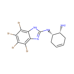 N[C@@H]1CC=CC[C@@H]1Nc1nc2c(Br)c(Br)c(Br)c(Br)c2[nH]1 ZINC000143596738