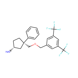 N[C@@H]1CC[C@@](COCc2cc(C(F)(F)F)cc(C(F)(F)F)c2)(c2ccccc2)C1 ZINC000038239482