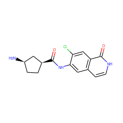 N[C@@H]1CC[C@H](C(=O)Nc2cc3cc[nH]c(=O)c3cc2Cl)C1 ZINC000058583865