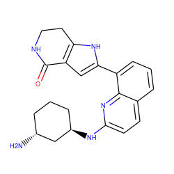 N[C@@H]1CCC[C@@H](Nc2ccc3cccc(-c4cc5c([nH]4)CCNC5=O)c3n2)C1 ZINC000222367913