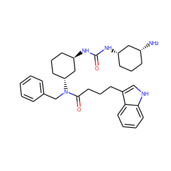 N[C@@H]1CCC[C@H](NC(=O)N[C@@H]2CCC[C@@H](N(Cc3ccccc3)C(=O)CCCc3c[nH]c4ccccc34)C2)C1 ZINC000028826300