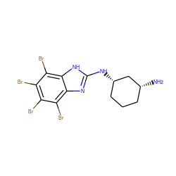 N[C@@H]1CCC[C@H](Nc2nc3c(Br)c(Br)c(Br)c(Br)c3[nH]2)C1 ZINC000143622097