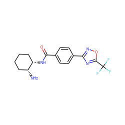 N[C@@H]1CCCC[C@@H]1NC(=O)c1ccc(-c2noc(C(F)(F)F)n2)cc1 ZINC000142905858