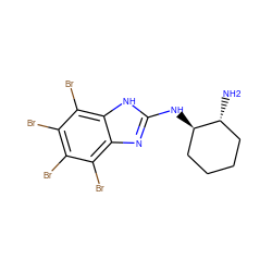 N[C@@H]1CCCC[C@H]1Nc1nc2c(Br)c(Br)c(Br)c(Br)c2[nH]1 ZINC000143535213